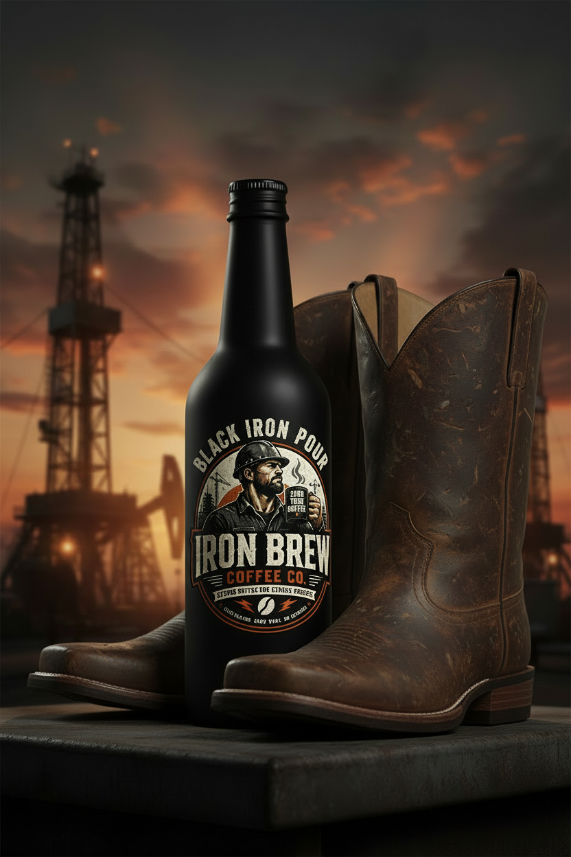 Black Iron Pour — With Square Toe Boots